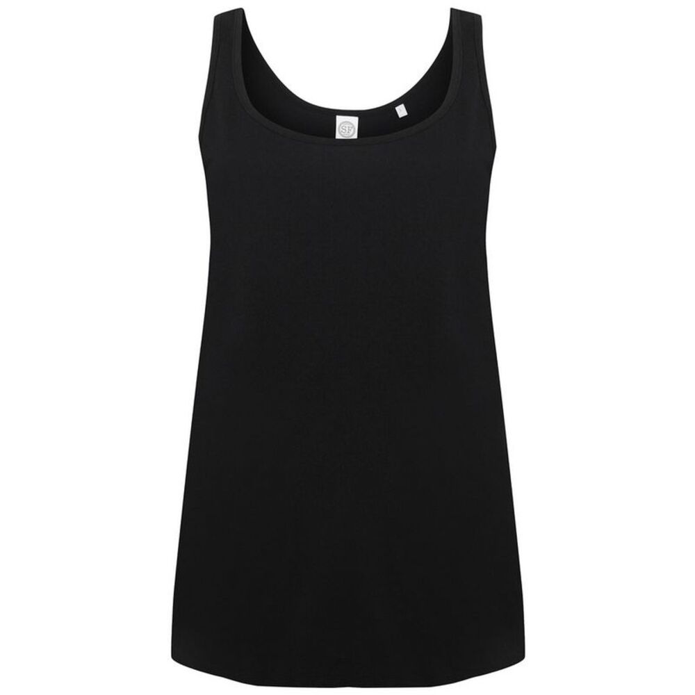 SF Womens/Ladies Slounge Tank Top / Black
